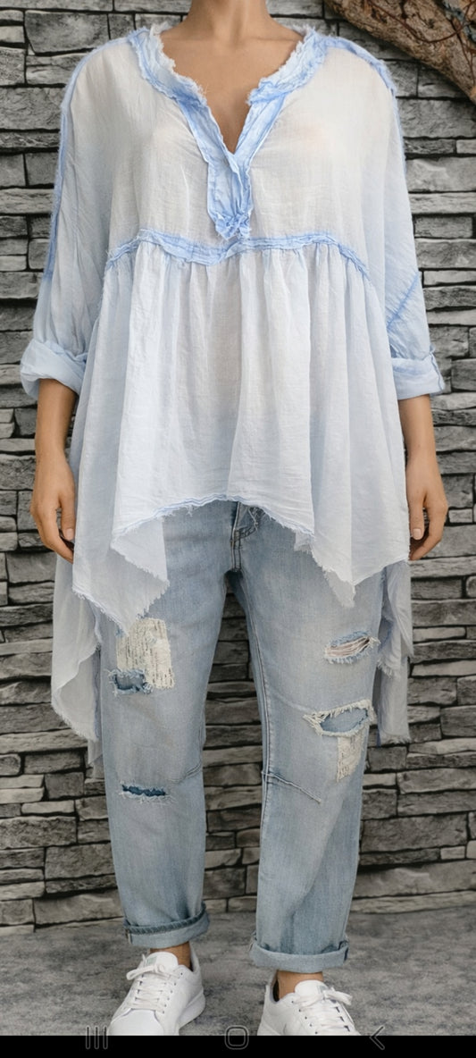 🍀Tunique bohème en coton – Style fluide et