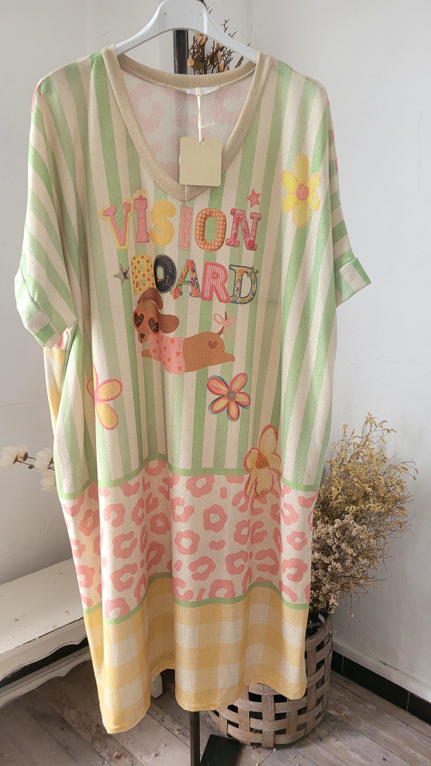 🌸 Robe "Vision Board" en Lurex – L'éclat Pop & Arty