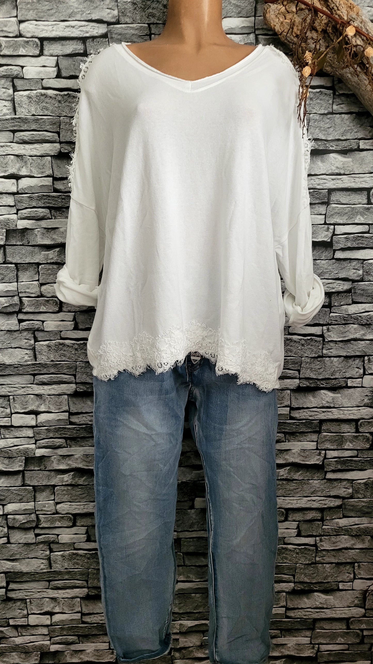 🌺Top blanc – La Légèreté Absolue & Dentelle Bohème