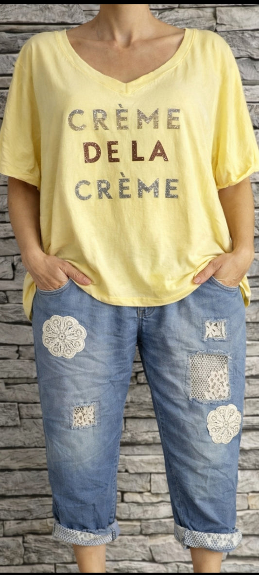 💋 Pantalon Jogging Denim "Romance & Détails Dentelle"