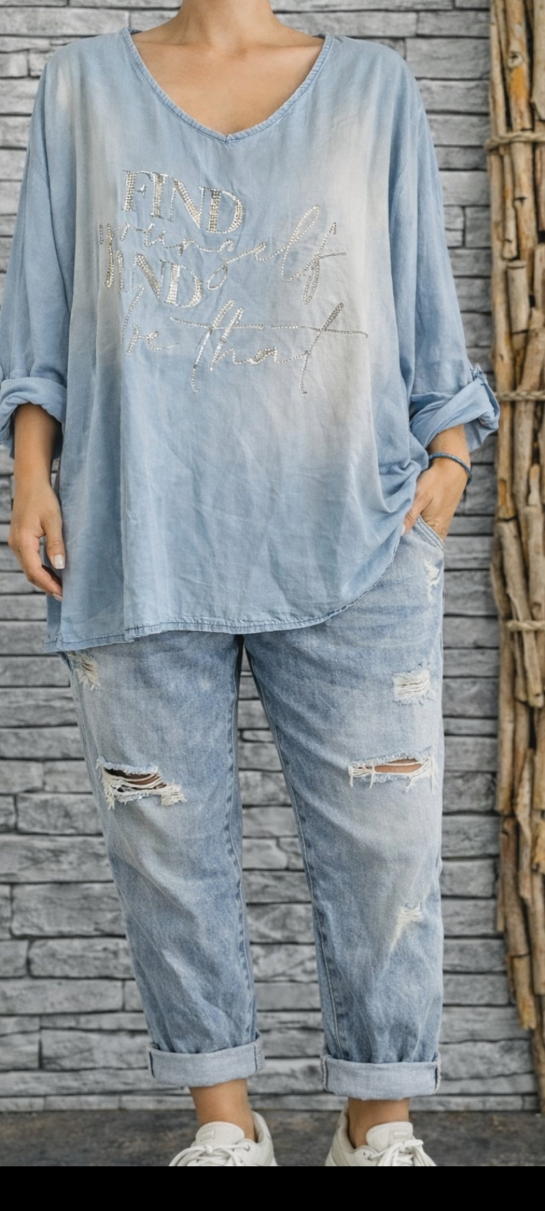 💋Tunique Oversize Look Denim Light