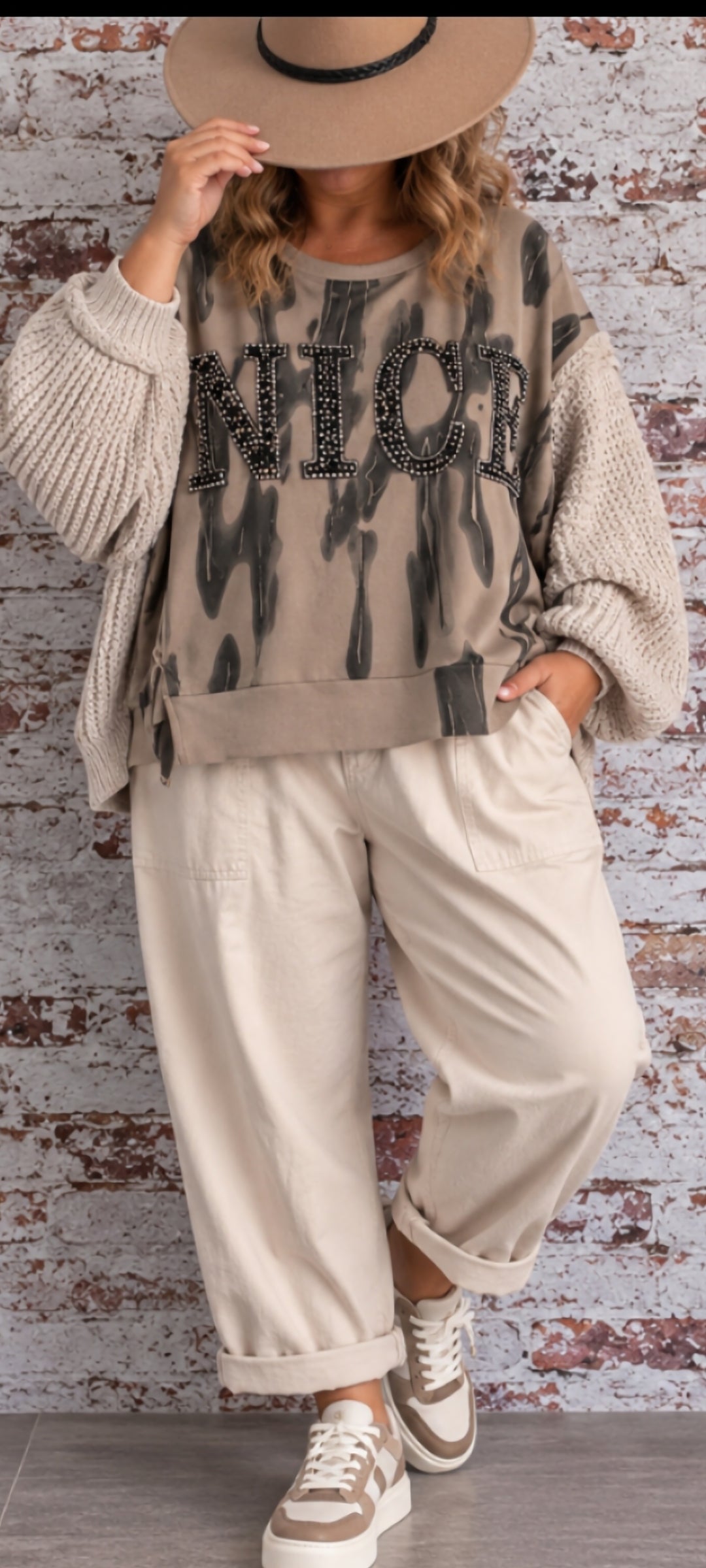 🌸 Sweat oversize bohème chic – NICE