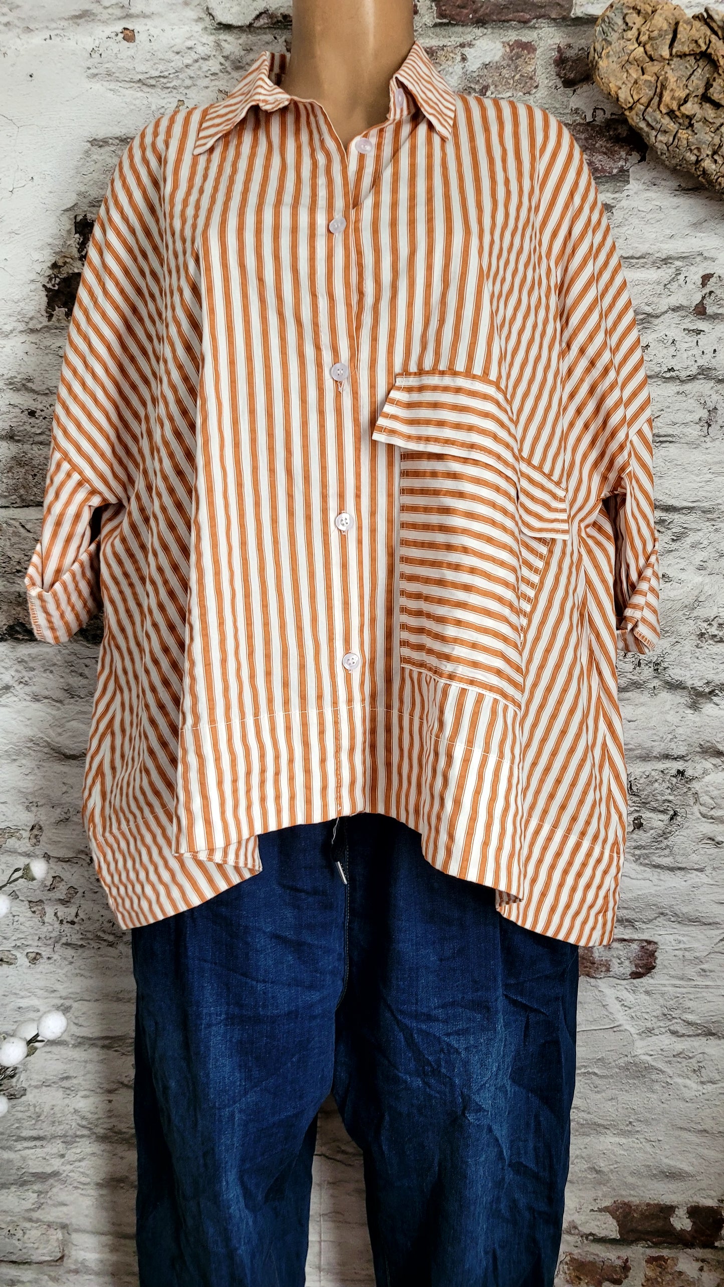 💙 CHEMISE BOHÈME ASYMÉTRIQUE