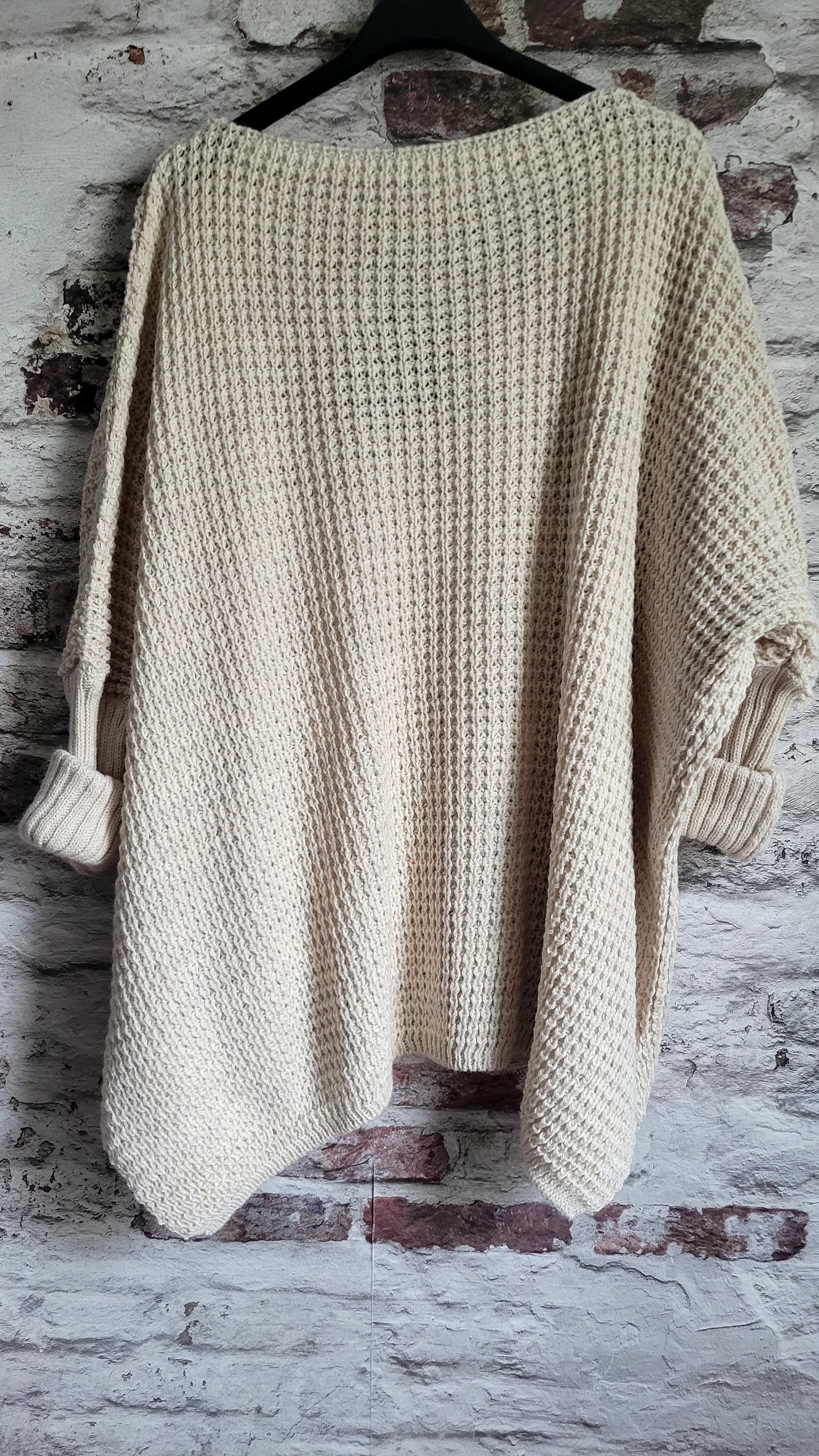 Pull Oversize Écru « More Amor