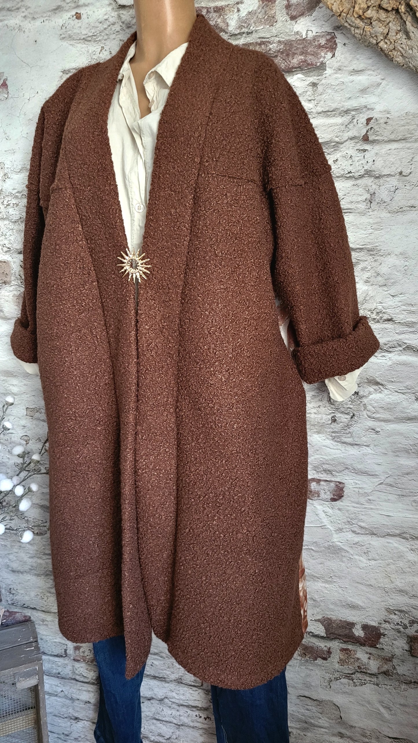 🌻 MANTEAU LONG " SOLEIL BOHÈME "