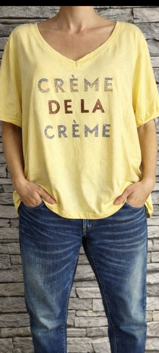 💕 T-shirt Oversize "Crème de la Crème"