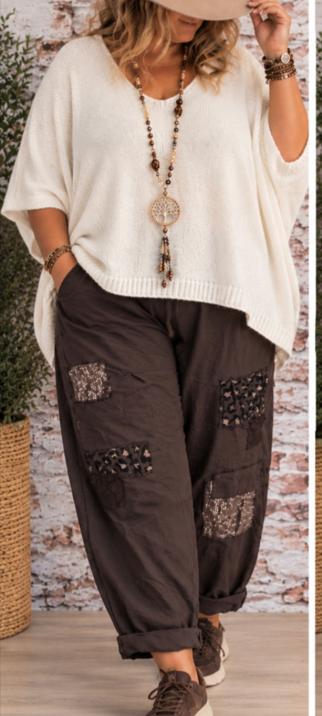 🖤 pantalon style bohème chic,