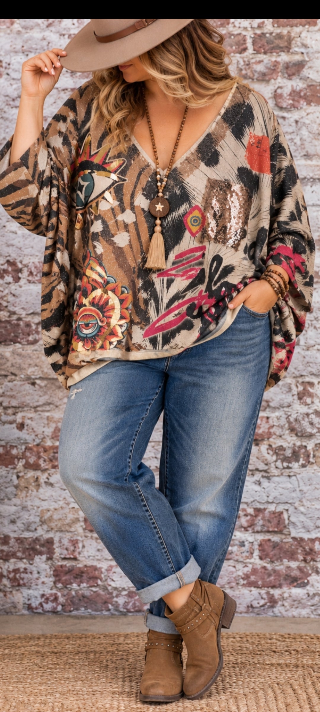 Tunique oversize léopard – Style bohème chic