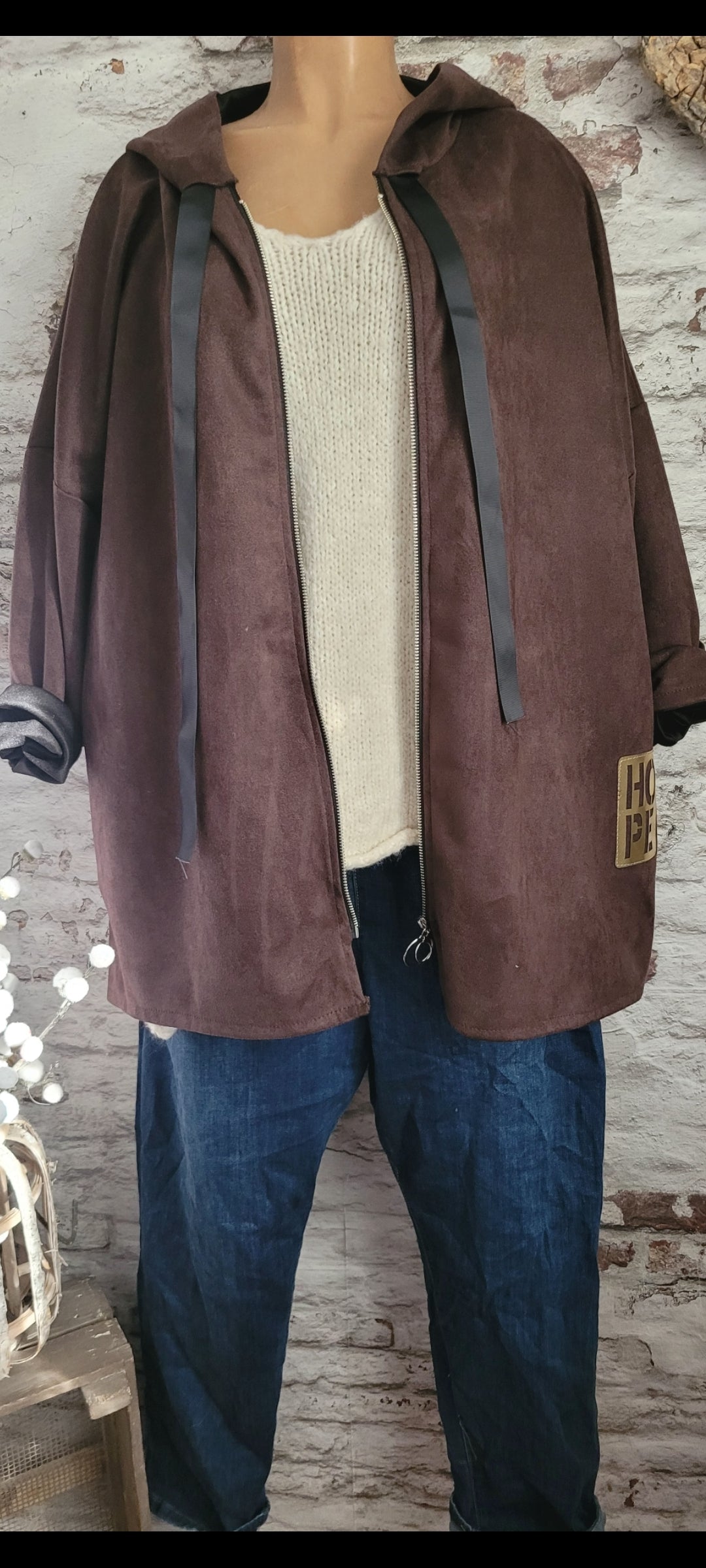 🌺 Veste à Capuche en Suédine Douce