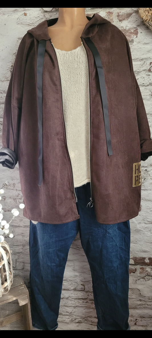 🌺 Veste à Capuche en Suédine Douce