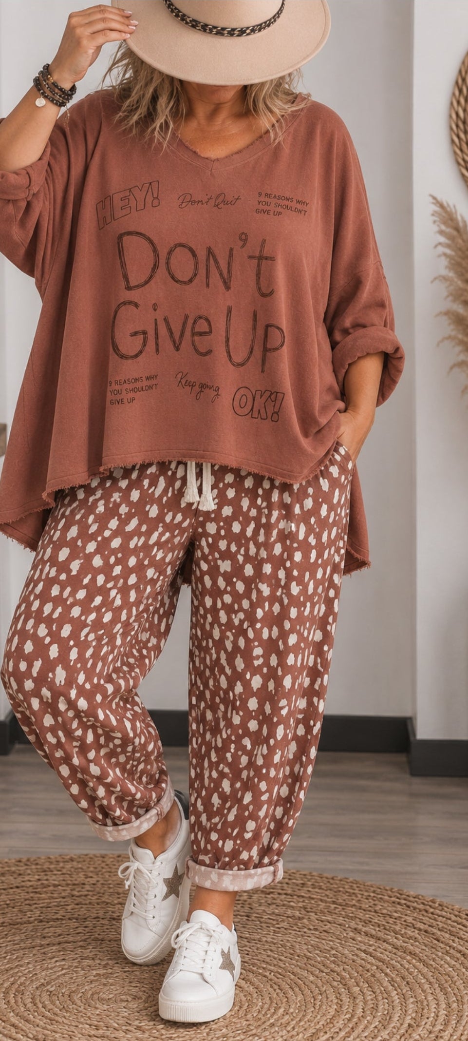 Pantalon Bohème Ample Imprimé