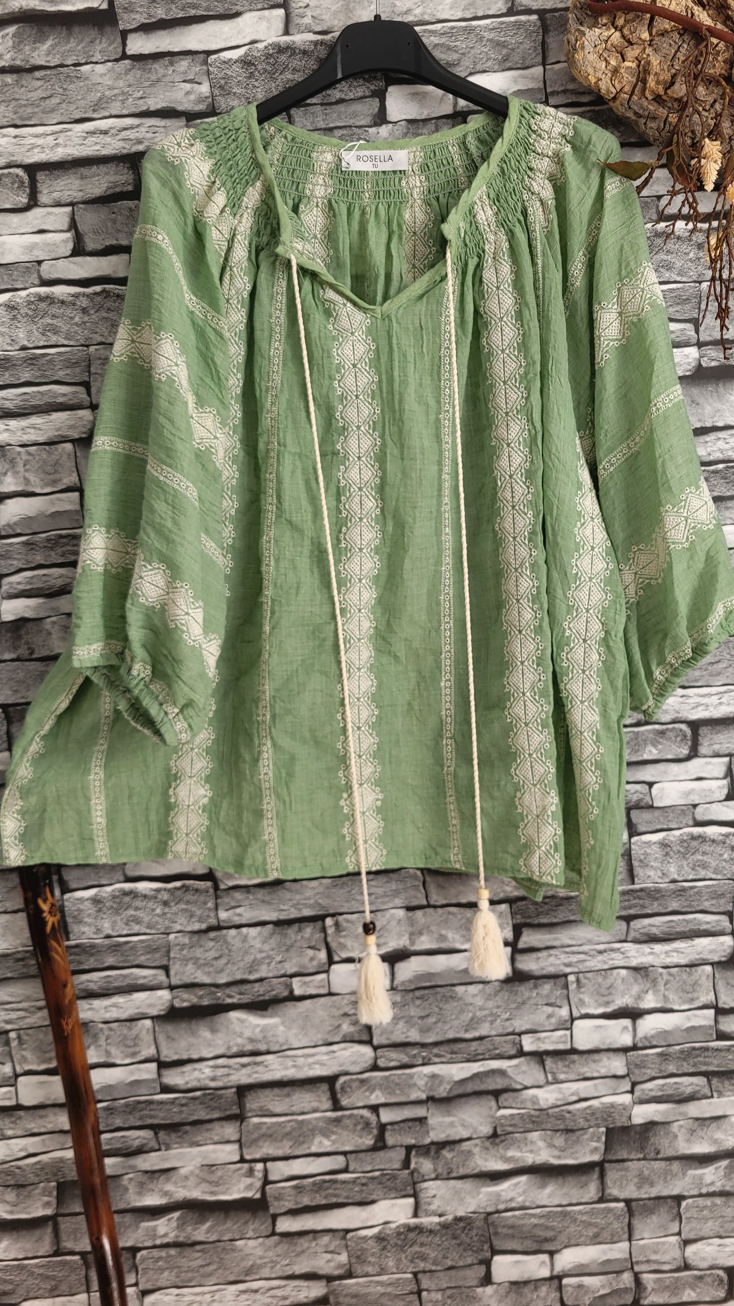 🎀Tunique bohème brodée – Confort & style naturel
