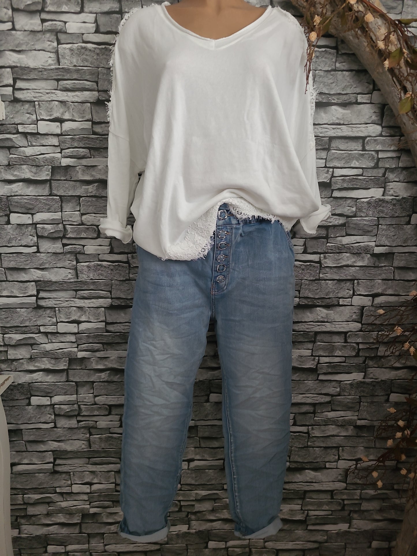 🌺Jean denim coupe confortable