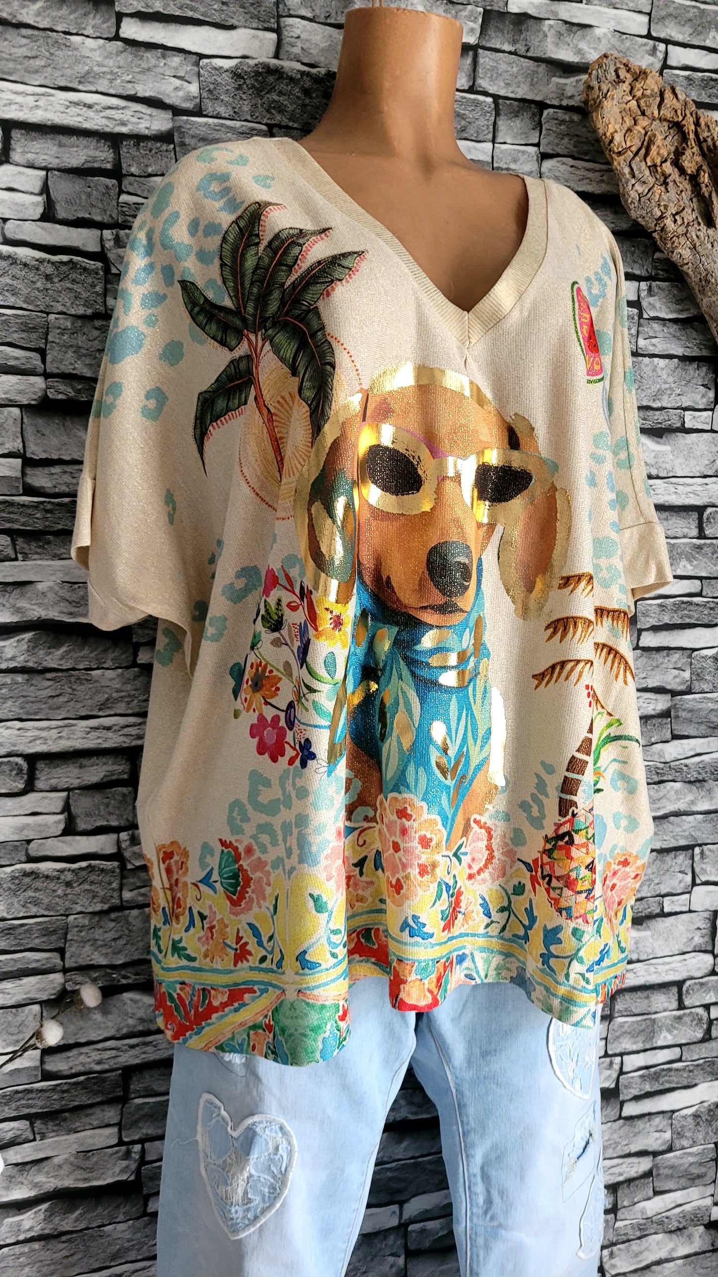 🌸 Top Oversize Lurex